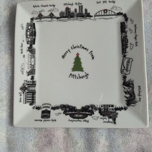Merry Christmas From Pittsburgh Decorative Holiday Plate
